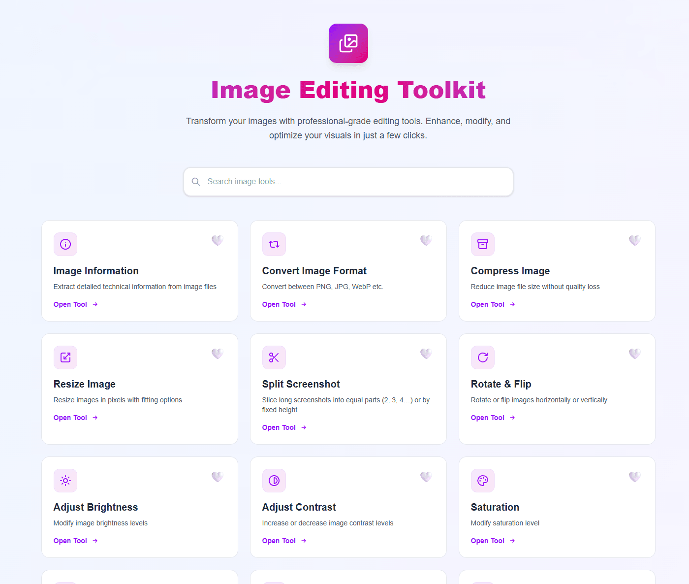 Image Editing Toolkit top