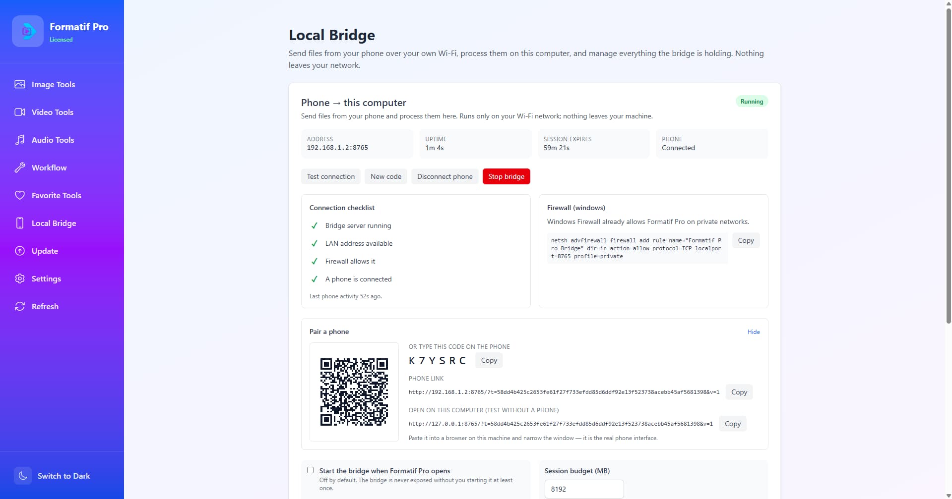 Local Bridge screenshot