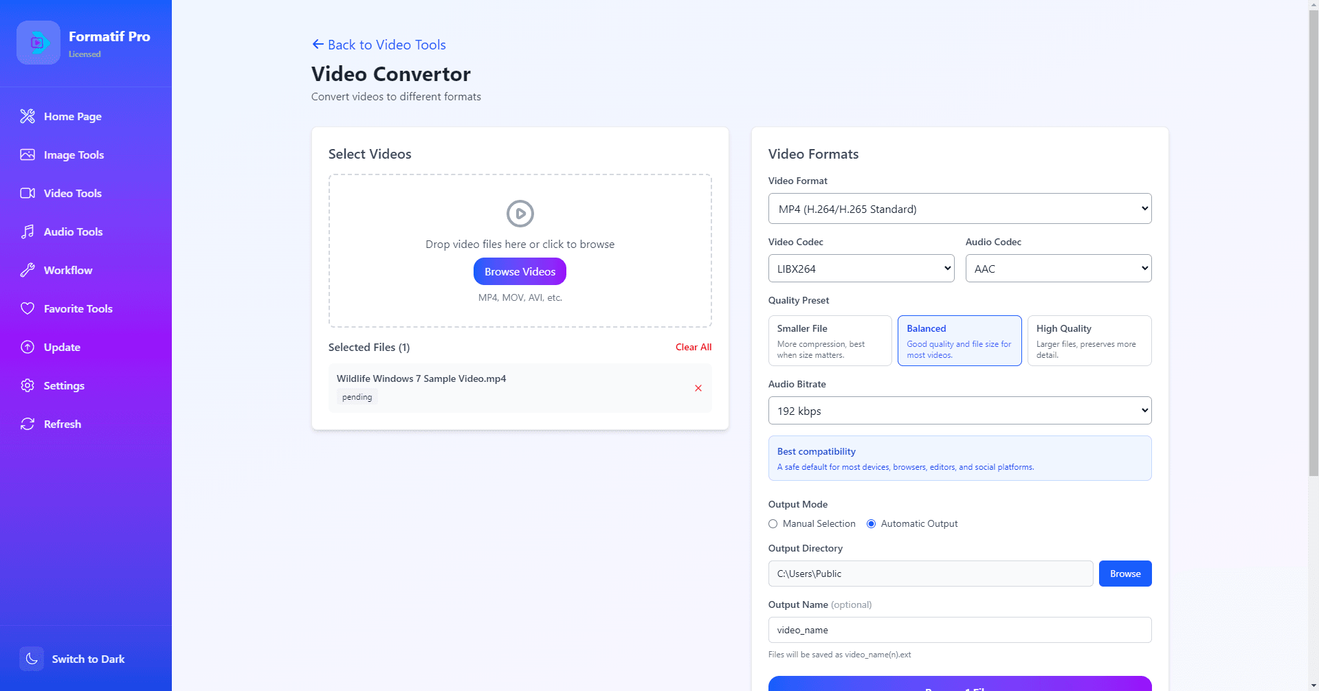 Video Conversion screenshot