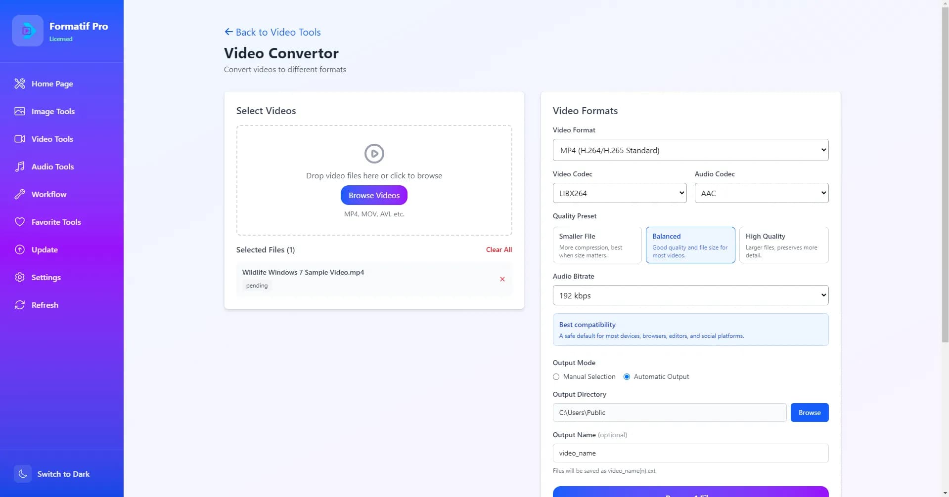 Video Conversion screenshot